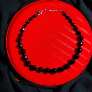 Glass Bead Necklace 18"